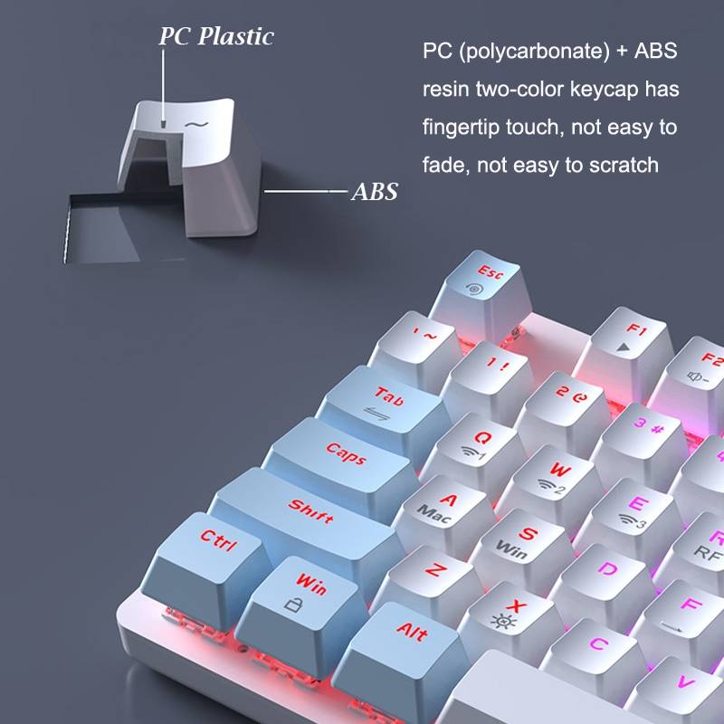 Ajazz AK40pro 87 Keys Bluetooth/Wireless/Wired Three Mode Game Office Mechanical Keyboard Blue Ligh