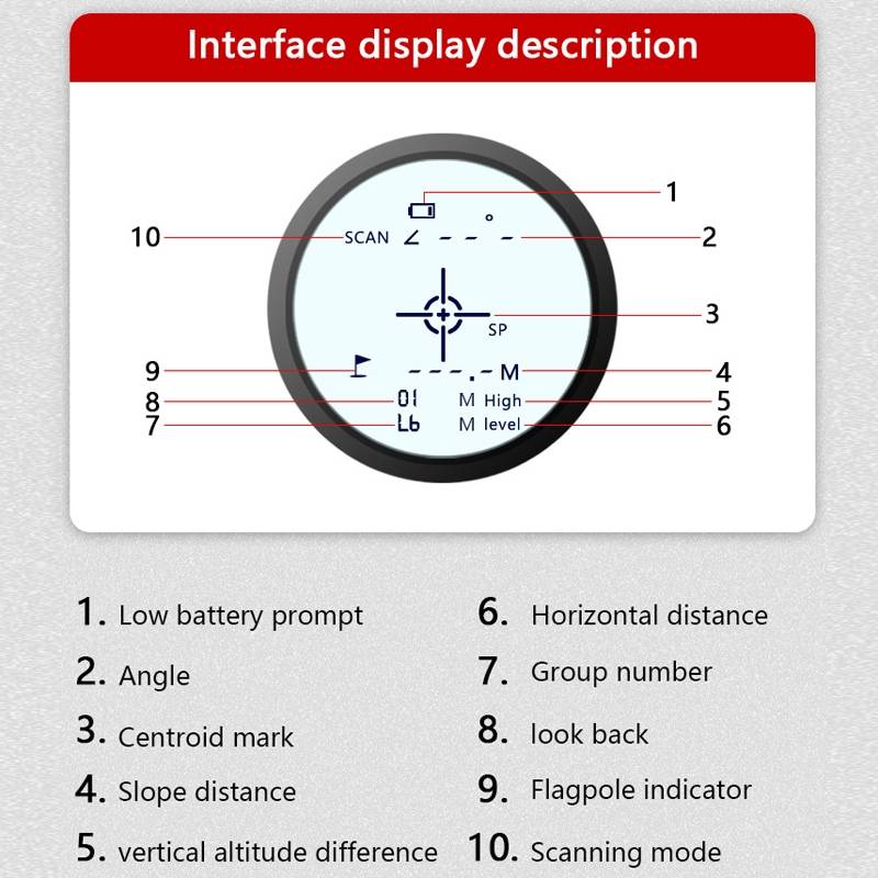 ARTBULL NK-1000 Camouflage Golf Rangefinder Rechargeable Telescope, Random Color Delivery