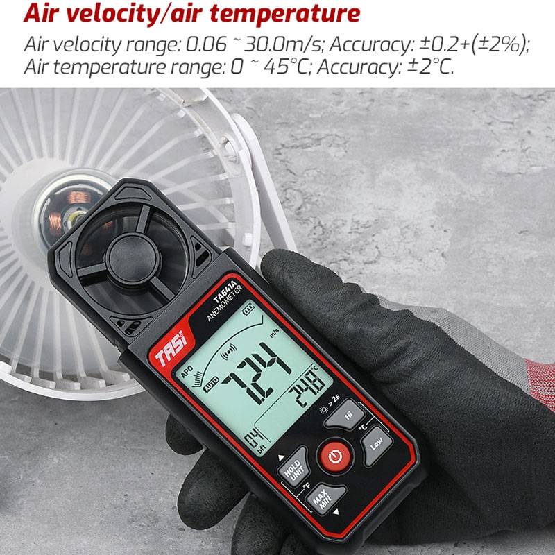 TASI TA641A High Precision Wind Speed Instrument Wind Volume Tester Handheld Wind Speed Meter