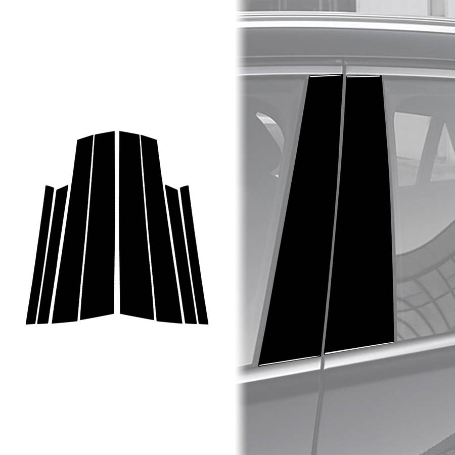 For 2014-2018 BMW X6 F16 Universal B-pillar Decorative Sticker for Left and Right Drive(Black)