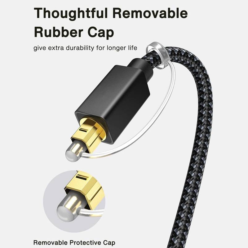 1.5m Digital Optical Audio Output/Input Cable Compatible With SPDIF5.1/7.1 OD5.0MM(Gray)