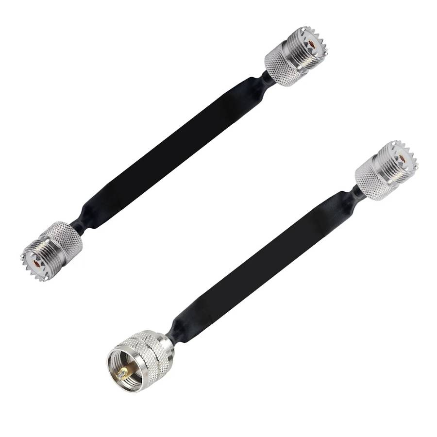 Window/Door Pass Through Flat RF Coaxial Cable UHF 50 Ohm RF Coax Pigtail Extension Cord, Length: 2