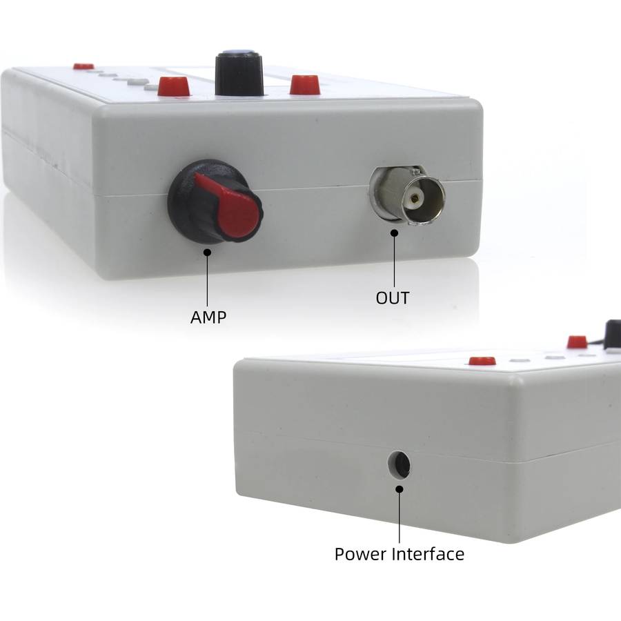 FG-100 1Hz-500kHz DDS Function Signal Generator Frequency Counter(White)