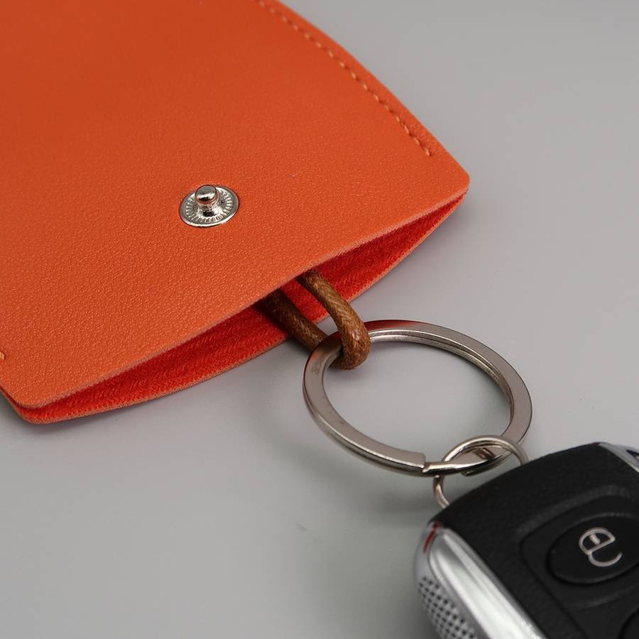 Pull-out Personalized Ladies Car Key Bag Portable Large Capacity Storage Key Cover, Color: Red With