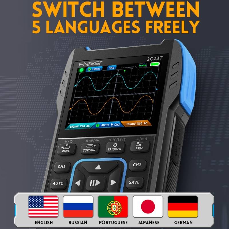 FNIRSI 3 In 1 Handheld Digital Oscilloscope Dual-Channel Multimeter, Specification: Upgrade