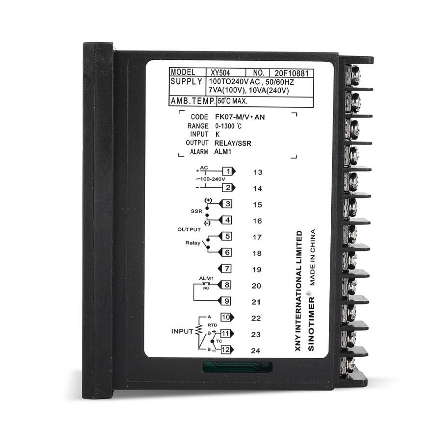 SINOTIMER XY504 Smart Temperature Control Instrument Short Case PID Heating Refrigeration Relay SSR