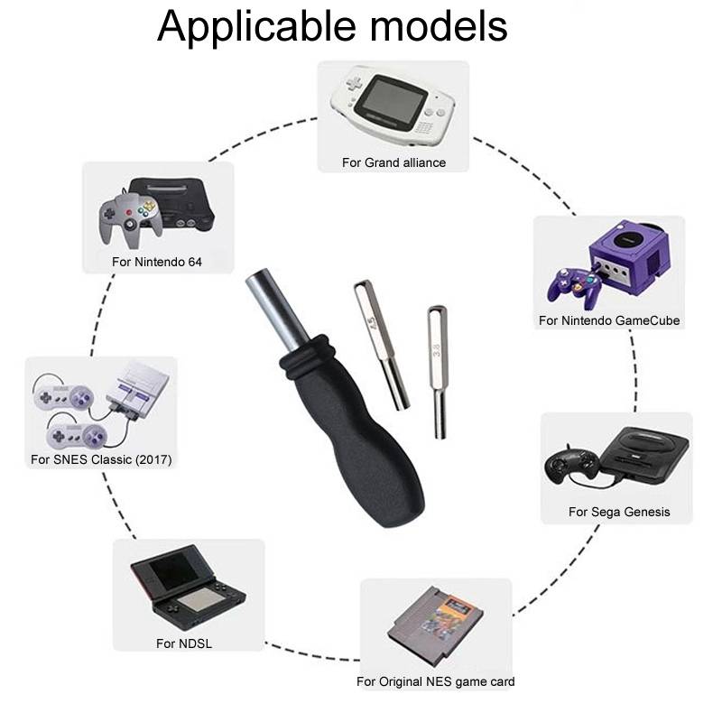 For N64/NGC/SFC Game Console Disassembly Hardware Tools Screwdriver Accessories, Model: Handle