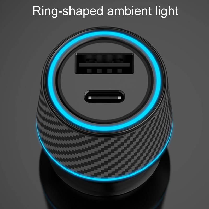 QIAKEY Dual Fast Charging Charger One To Two Cigarette Lighter, Size: TH219 48W(Black)
