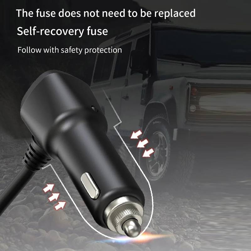 120W Digital Display Cigarette Lighter Car Fast Charging Charger(Black)