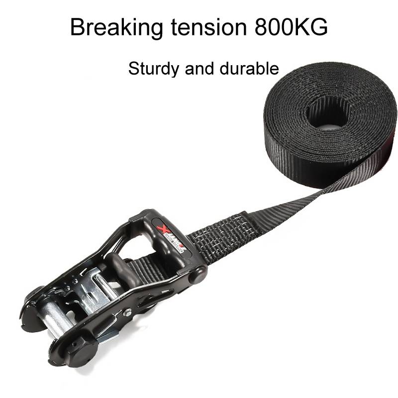 Motorcycle Ratchet Tensioner Cargo Bundling And Luggage Fixing Straps, Length: 2m