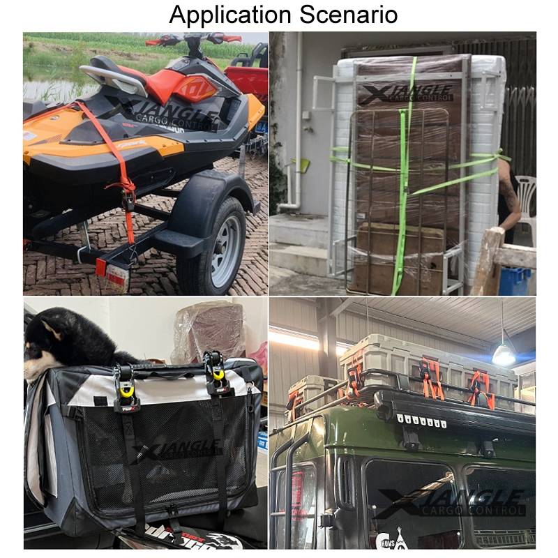 Motorcycle Ratchet Tensioner Cargo Bundling And Luggage Fixing Straps, Length: 2m