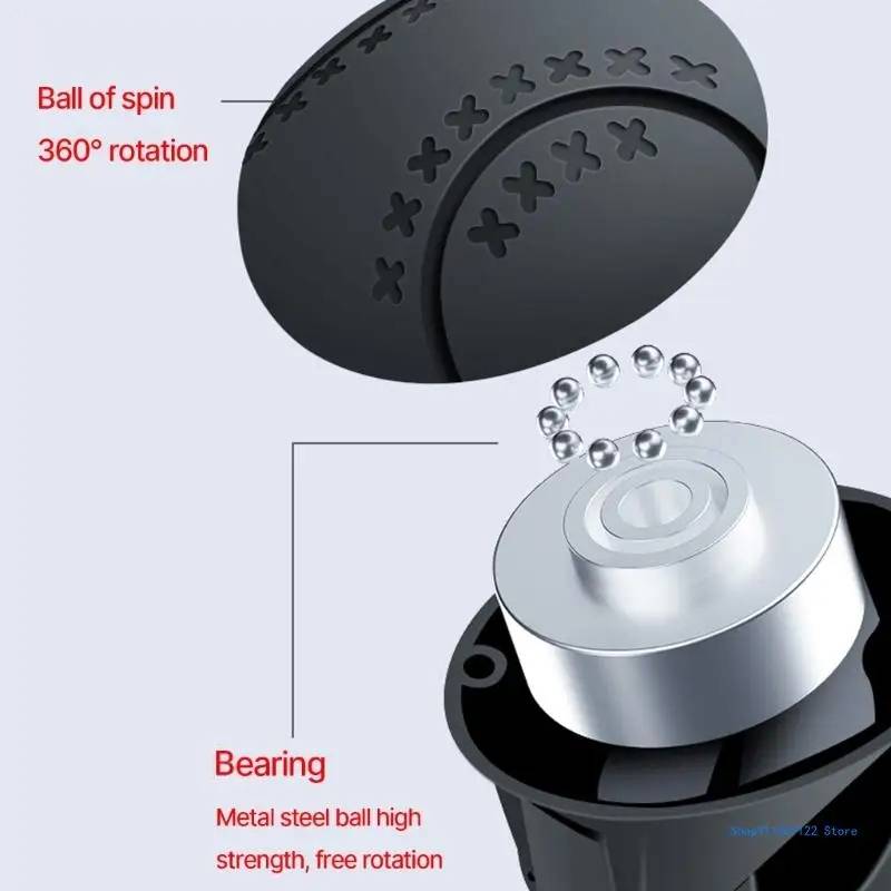 Steering Wheel One-Hand Turning Bearing Type Power-Saving Ball(Black)