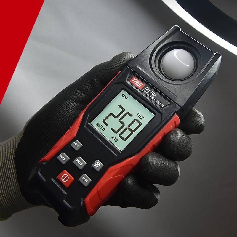 TASI TA630A Integrated Digital Light Meter Illuminance Lux Meter Backlight LCD Display 0.1-200000LUX