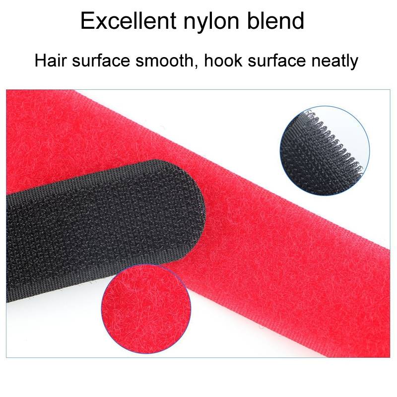 10pcs Nylon Cable Storage Snap Tape Reverse Buckle Type Fixed Packing Strap, Model: Red 25 x 200mm