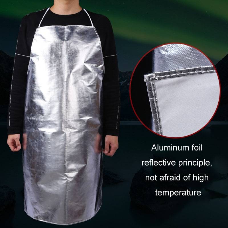Aluminum Foil Heat Insulation Apron Flame Retardant Chemical Metallurgy Heat Insulation Clothes(Aver