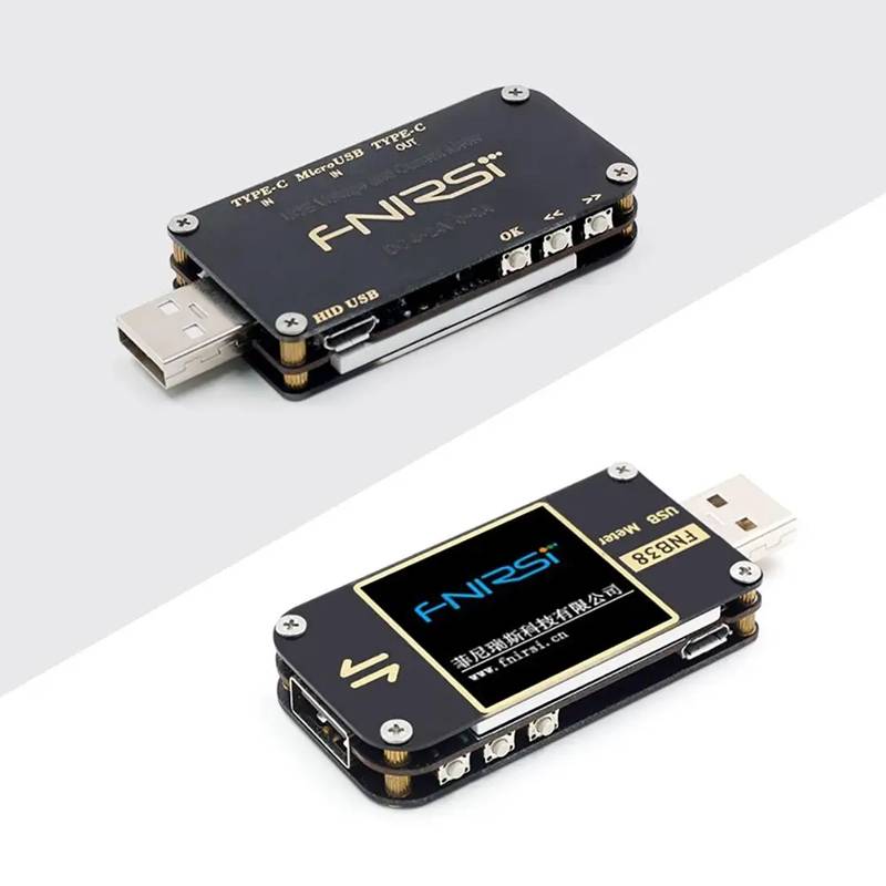 FNIRSI FNB38 USB Voltage And Current Meter Capacity Fast Charging Protocol Tester(Black)