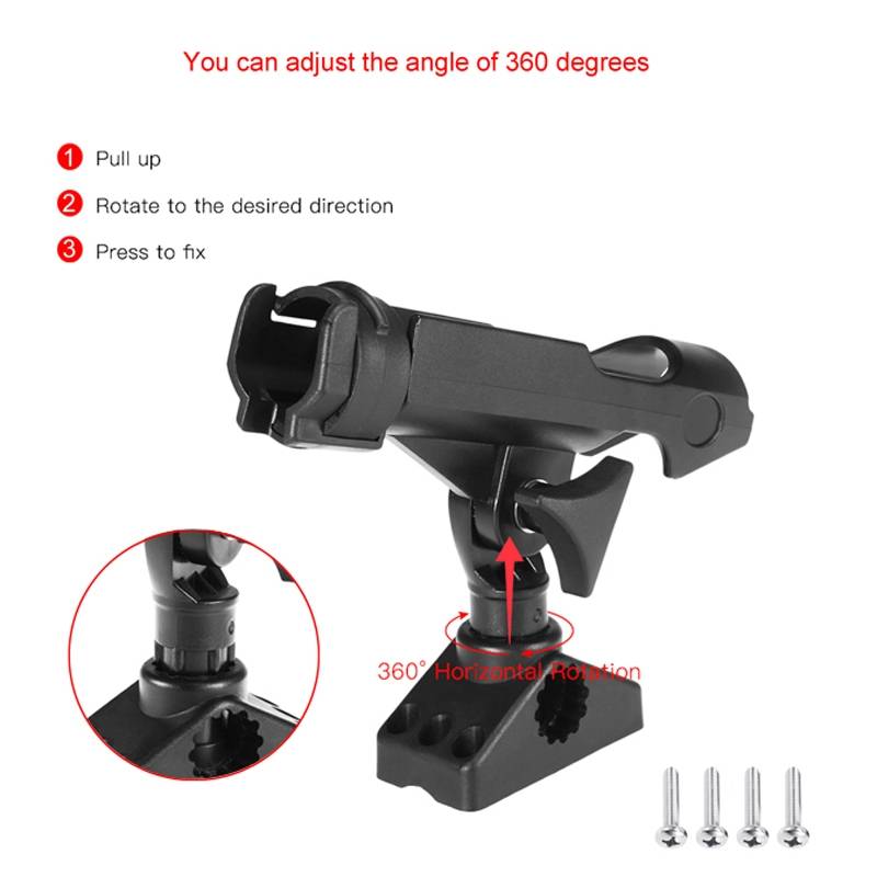Boat Kayak 360 Degree Adjustable Fishing Rod Holder(235MM)