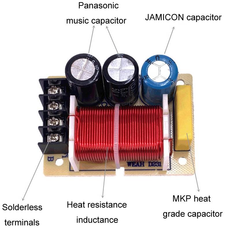 D231 High And Low 2-Way Audio Crossover Bookshelf Speaker Conversion Divider