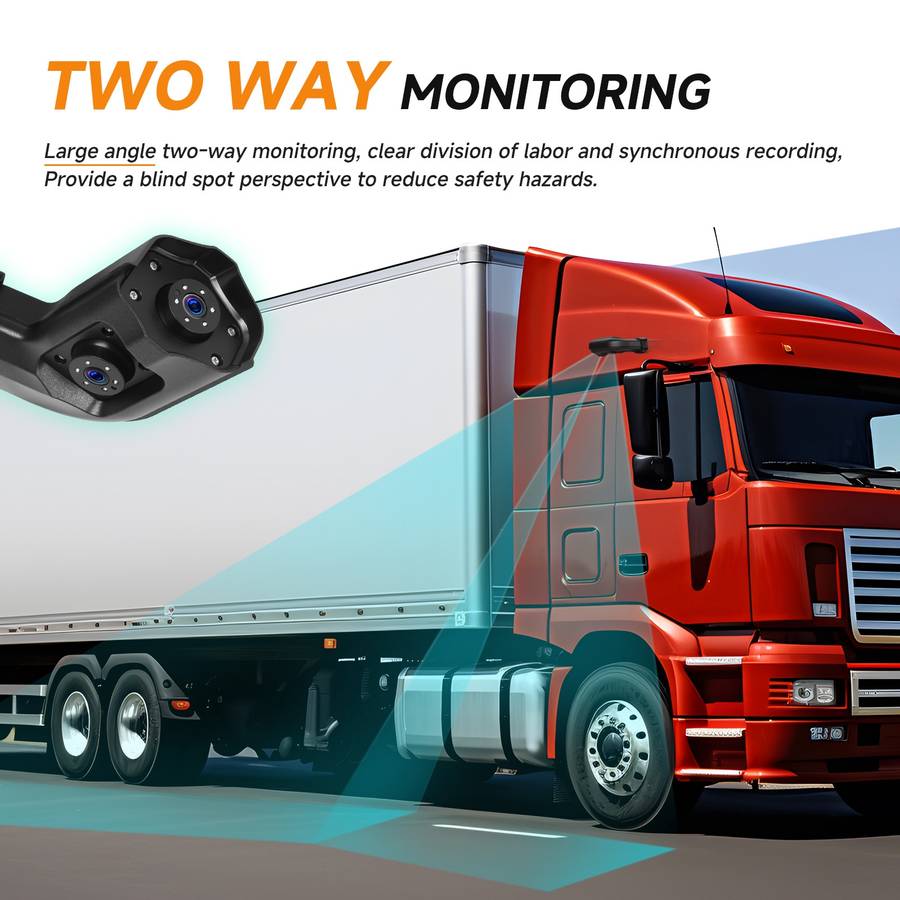 10.36 inch Wired HD 1 Drag 1 Blind Zone Monitor Universal AHD Reversing Kit Right(Standard)