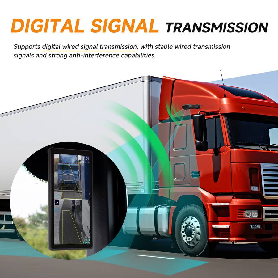 10.36 inch Wired HD 1 Drag 1 Blind Zone Monitor Universal AHD Reversing Kit Right(Standard)