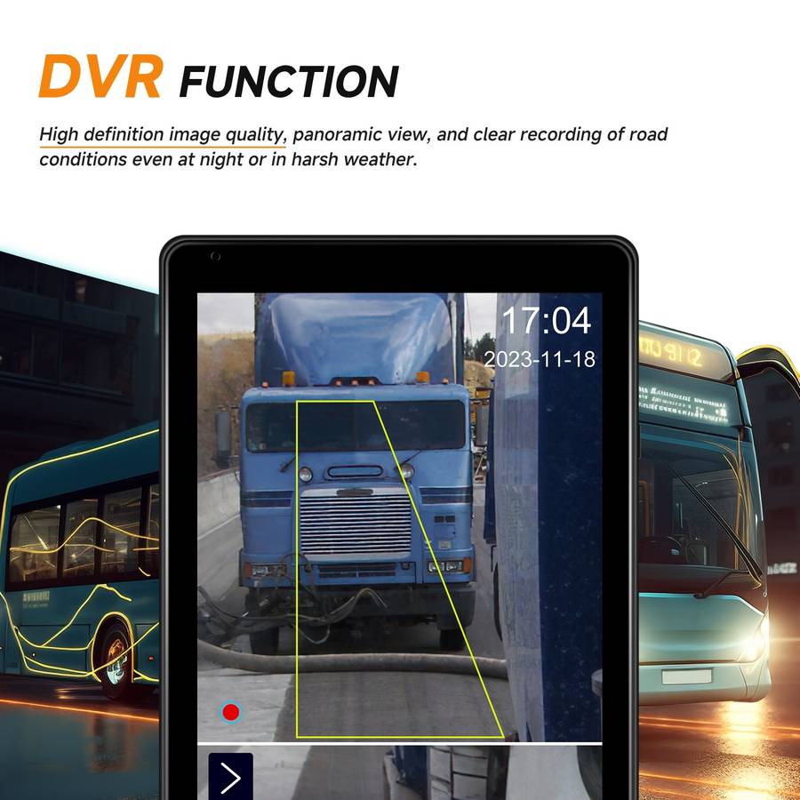 10.36 inch Wired HD 1 Drag 1 Blind Zone Monitor Universal AHD Reversing Kit Right(Standard)