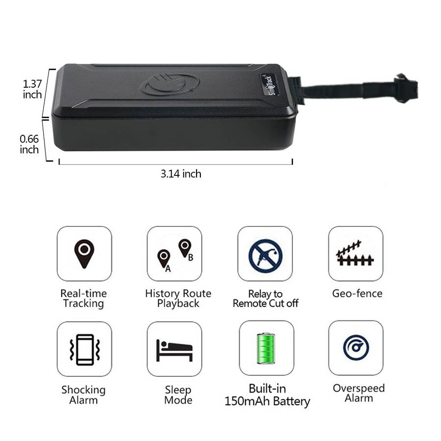 SinoTrack 4G+2G GPS Car Motorcycle Tracking Anti-theft Locator, Specifications: Standard