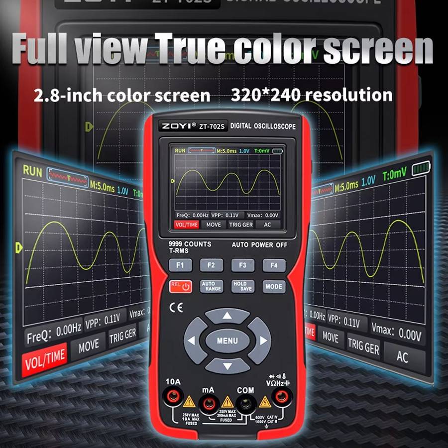 ZOYI Color Screen Multifunctional Handheld Digital Oscilloscope Multimeter(English)