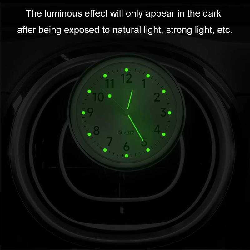 Car Digital Electronic Quartz Luminous Clock, Color: White+Air Outlet Clip