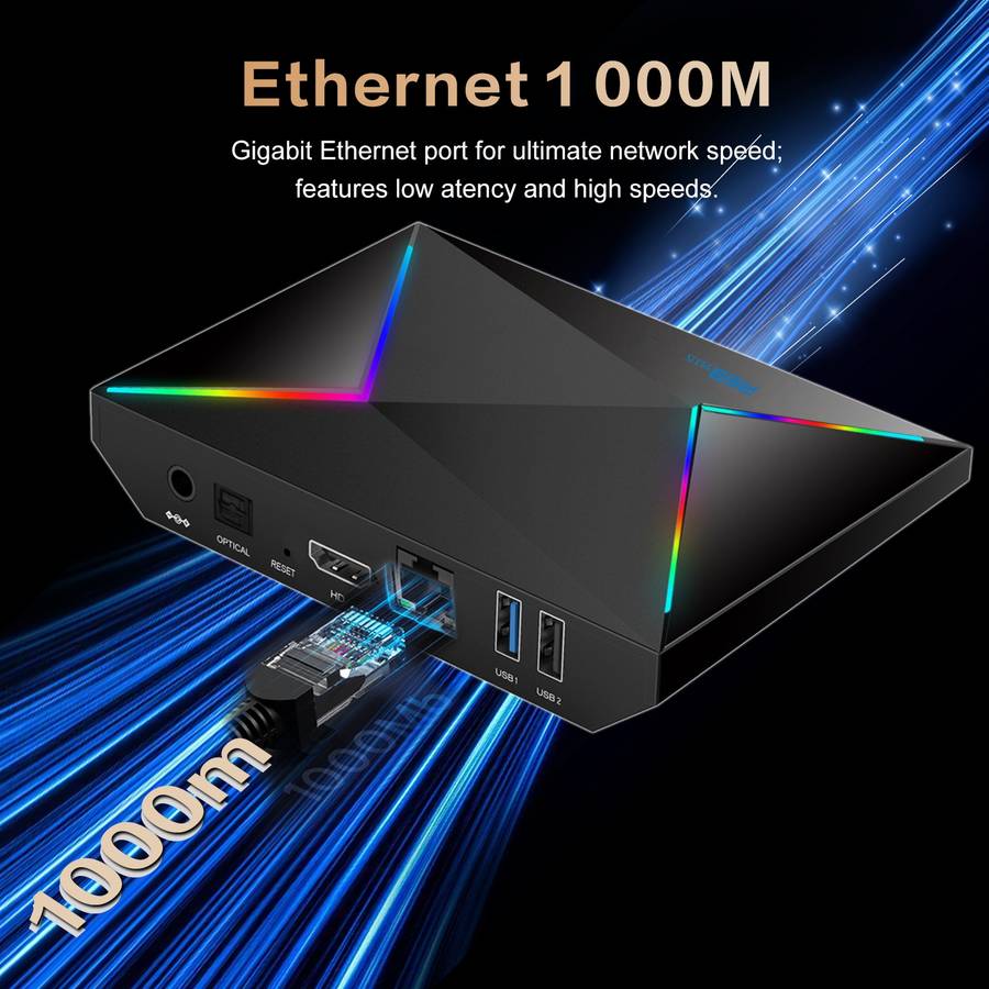 2G+16G EU Plug R69PLUS Allwinner H728 Octa-Core ARM Cortex A55 Android 14 Network Box Player