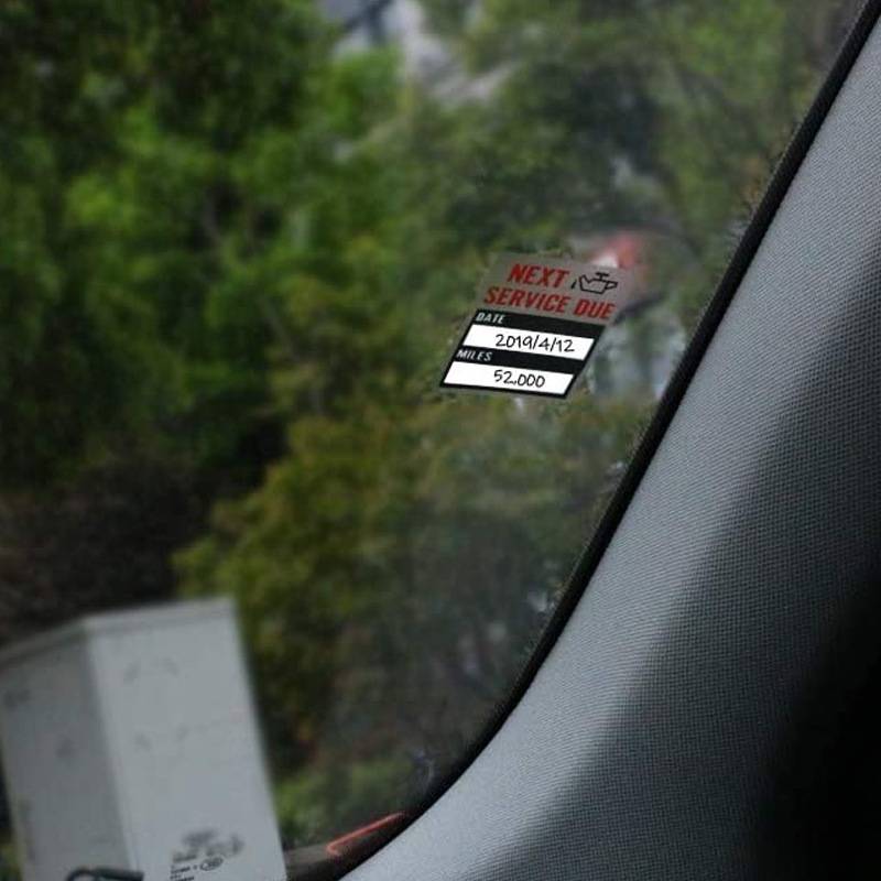 LOCAL STOCK - Car Oil Change/Maintenance Reminder Window Sticker(100pcs /Roll)