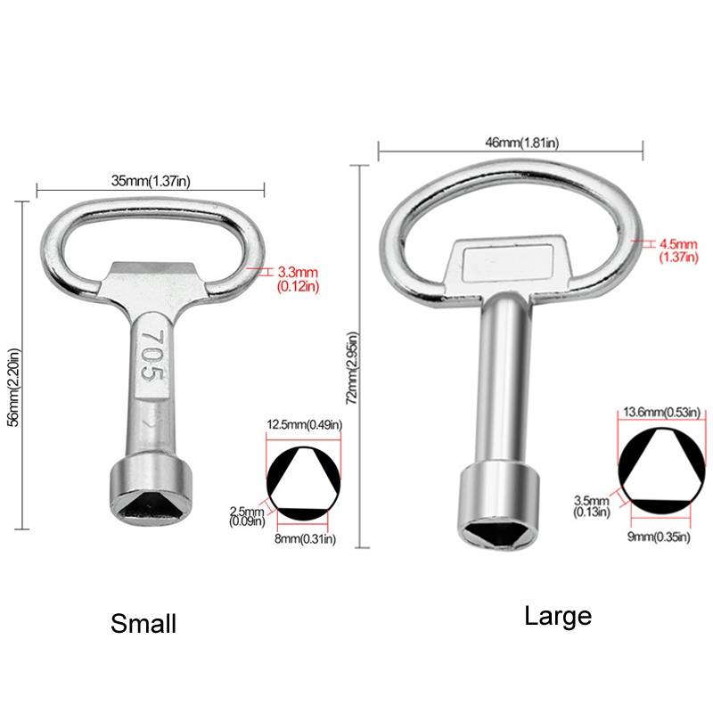 5pcs Water Valve Chassis Triangular Key Wrench, Size: Small