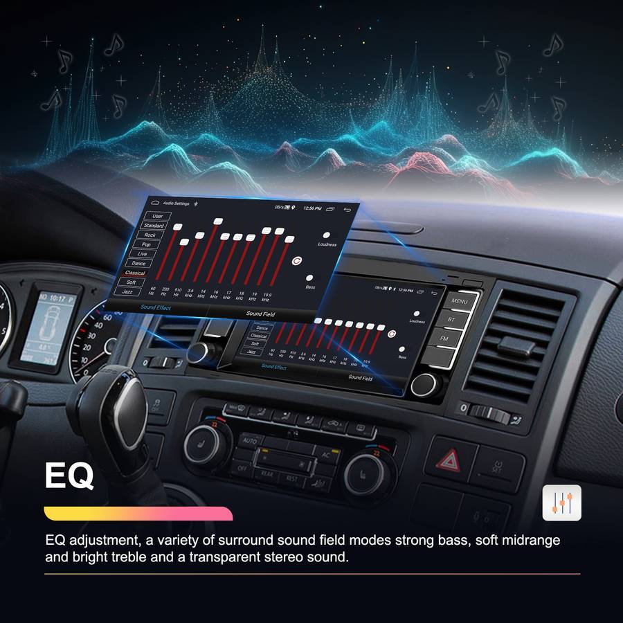 2+64G For Volkswagen Touareg 7-Inch Car WiFi Player Android 13 System Support CarPlay/Android Auto S