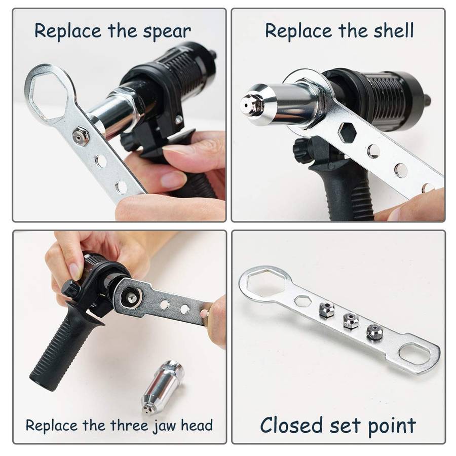 Electric Rivet Nut Machine Core Pulling Accessories Riveting Tools Cordless Rivet Drill Adapter(Boxe