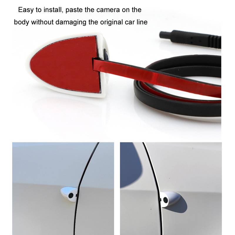 Punch-Free Car Imaging Side View Blind Spot Car Universal Night Vision Camera, Specifications: AHD10