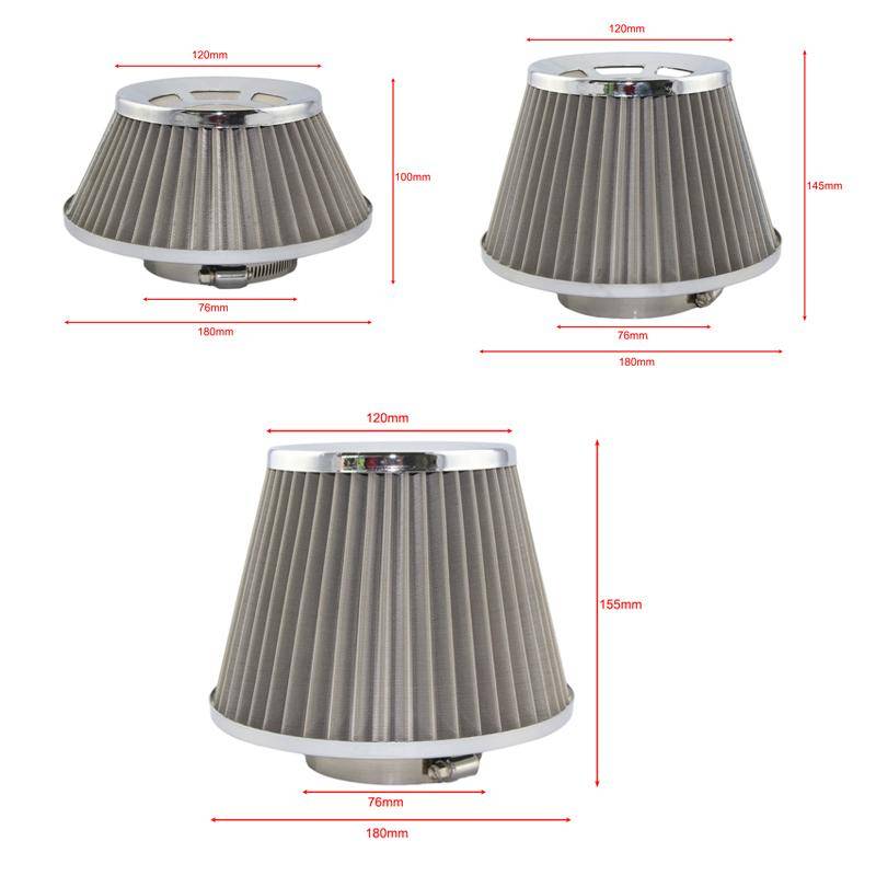 Large Car Air Filter High Flow Mushroom-Head Engine Intake Modified Cartridge