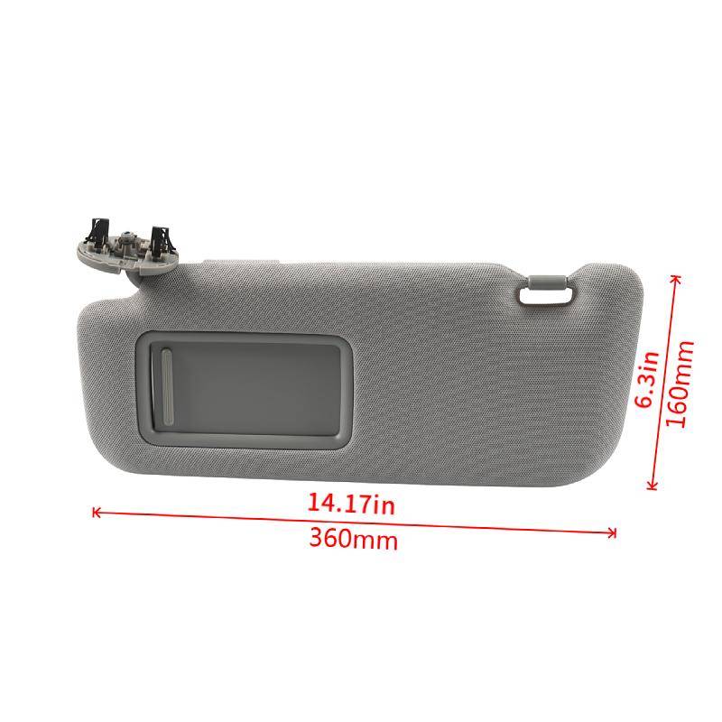 For Toyota Corolla 74320-02711-E0 Car Left Sun Visor(Gray)