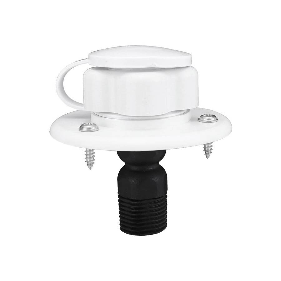 RV Ship Flange Threaded Leak-proof Water Inlet Connector Check Valve, Specifications: White 3