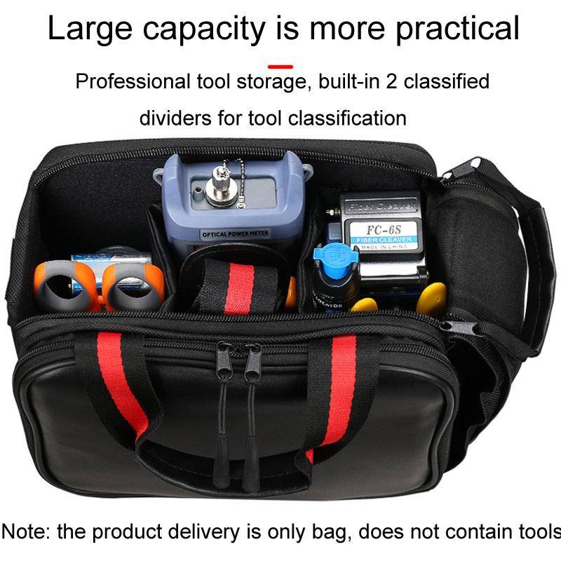25.5 x 14.5 x 20cm Fiber Optic Cold Splicing Tools Classification Storage Bag Optical Power Meter Re