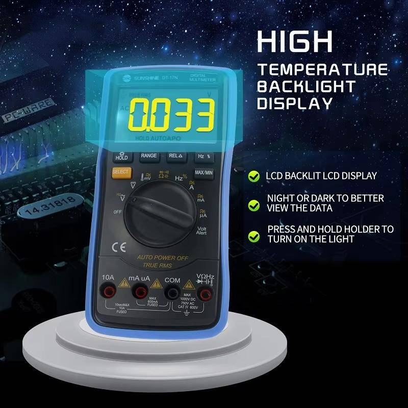 SUNSHINE DT-17N Auto Range Digital Multimeter LCD Display Tester Pen High Precision Measurement Of C