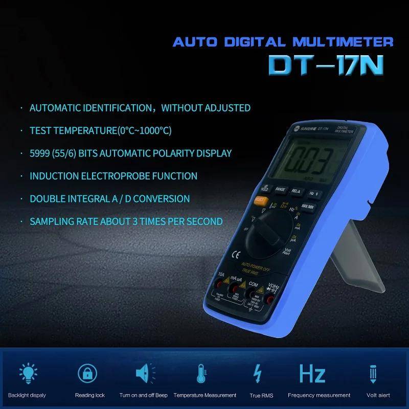 SUNSHINE DT-17N Auto Range Digital Multimeter LCD Display Tester Pen High Precision Measurement Of C