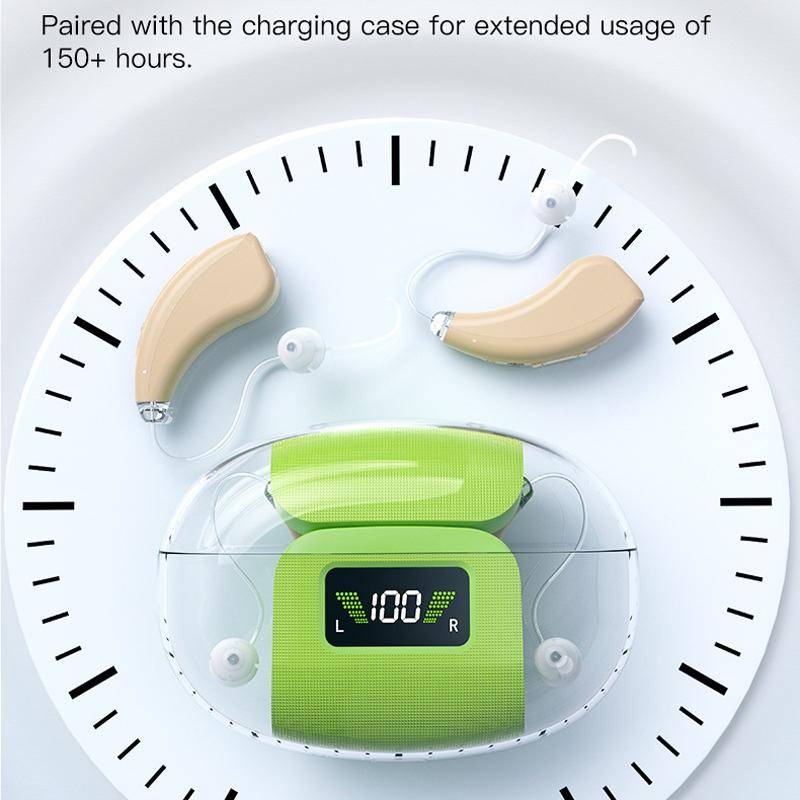 16-Channel Digital Hearing Aid Elderly Sound Amplifier With Digital Display Space Charging Box(Skin