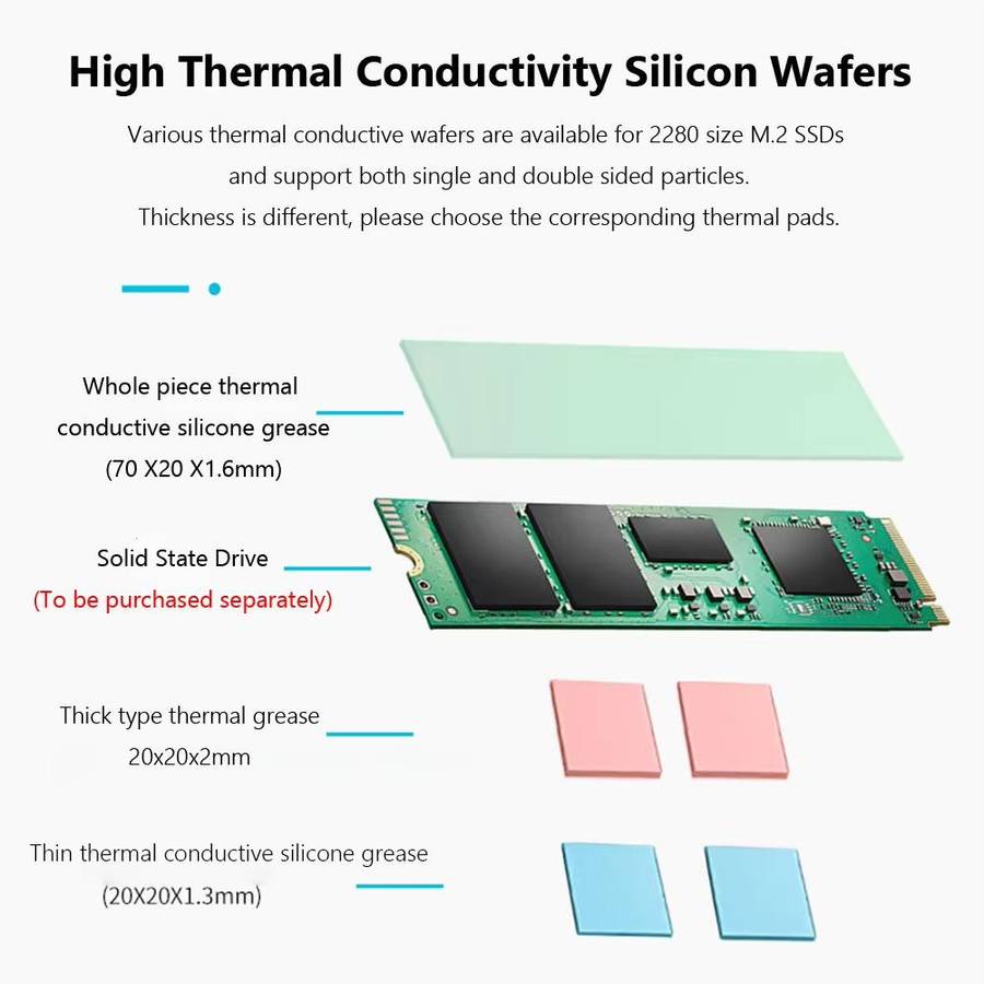 For PS5 Slim / Pro FinalCool M.2 2280 NVME SSD Radiator Integrated Aluminum Alloy Heatsink(Silver)