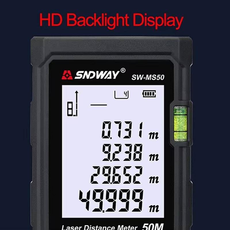 SNDWAY SW-MS50 50M Laser Distance Measuring Instrument High Precision Laser Ruler