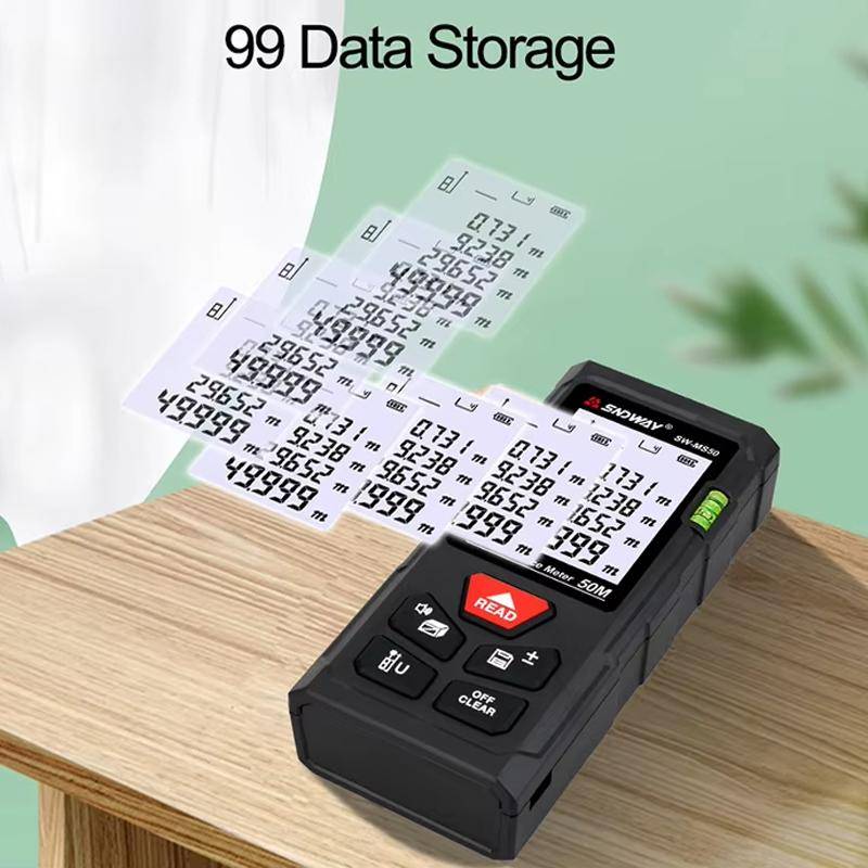 SNDWAY SW-MS50 50M Laser Distance Measuring Instrument High Precision Laser Ruler