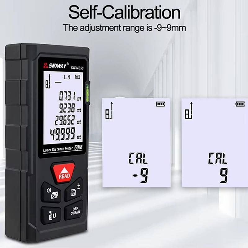 SNDWAY SW-MS50 50M Laser Distance Measuring Instrument High Precision Laser Ruler