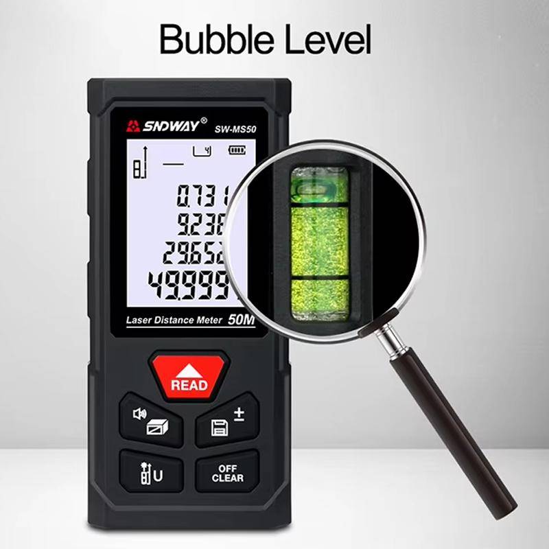 SNDWAY SW-MS50 50M Laser Distance Measuring Instrument High Precision Laser Ruler