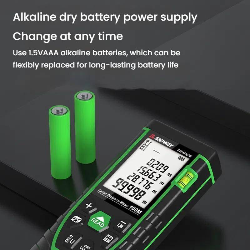 SNDWAY SW-M100G 100M Indoor Outdoor General Purpose Green Laser Range Finder