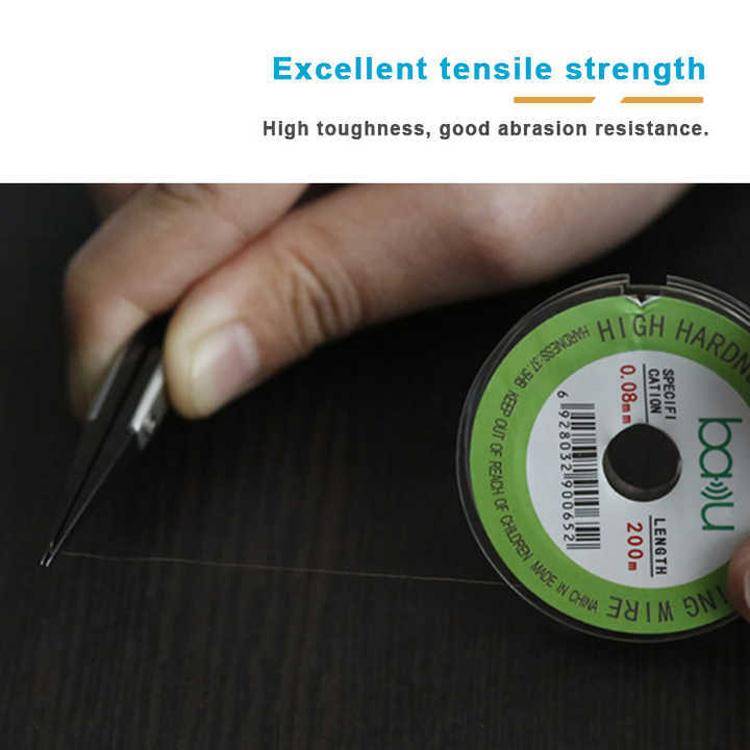 BAKU 0.04mm 200m/329ft Carbon Steel Screen Separator Cutting Wire for Smartphone & Tablet LCD Screen