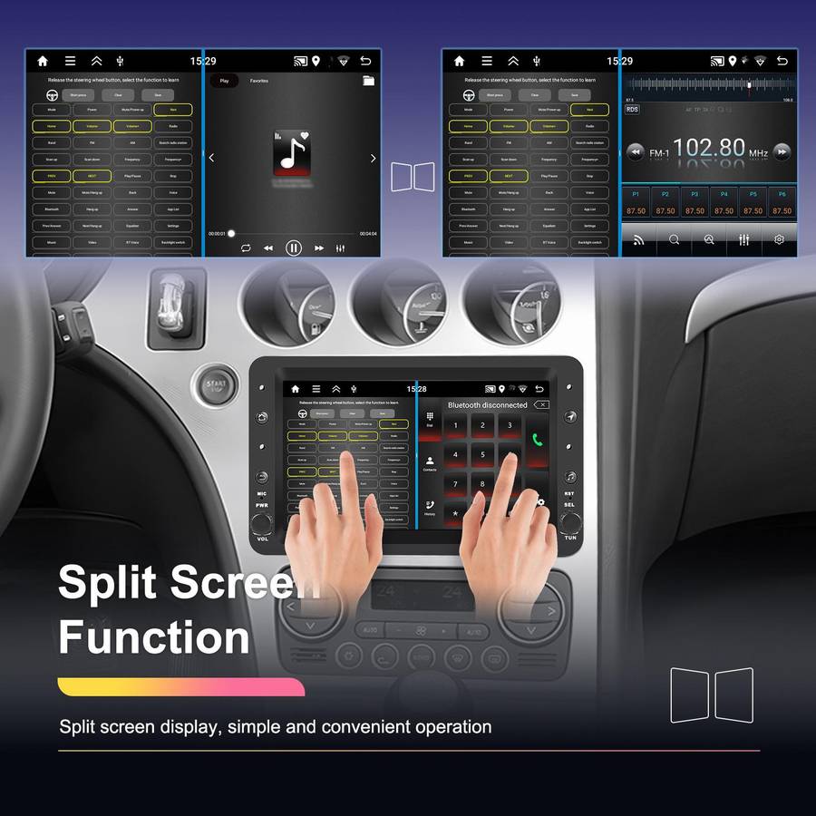 4+64G For Alfa Romeo 159 7 inch Horizontal Screen Carplay Car Navigation Center Control Integrated M