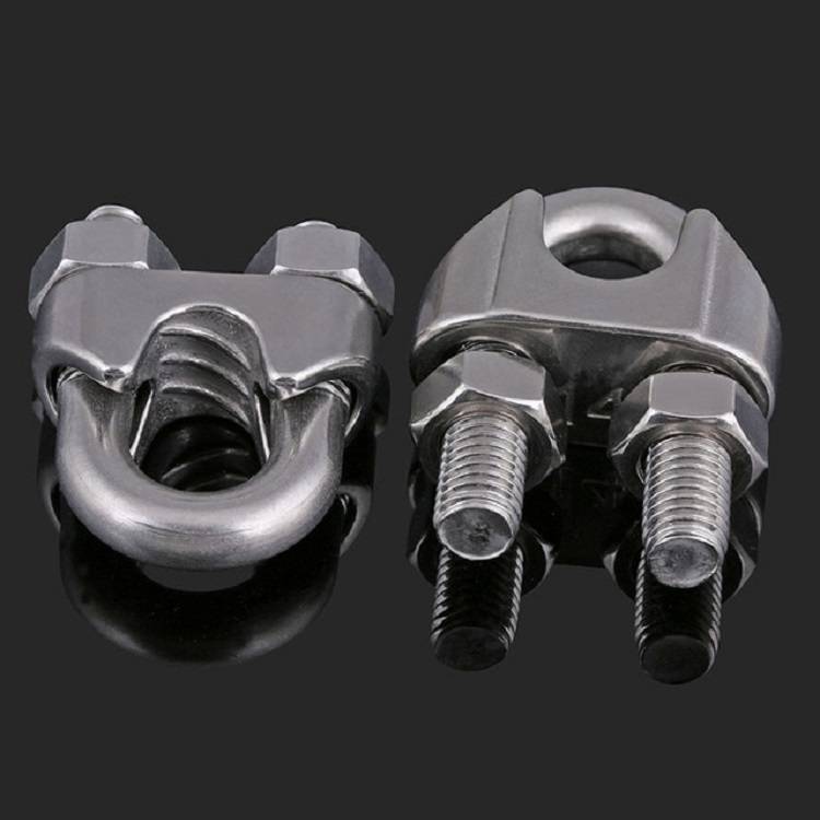 2 PCS Stainless Steel Clip U-shaped Wire Rope Card Head Rope Wire Rope Rolling Head Buckle, Specific